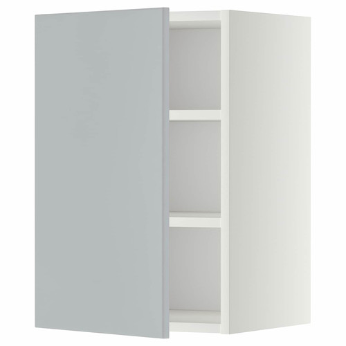 METOD Wall cabinet with shelves, white/Veddinge grey, 40x60 cm