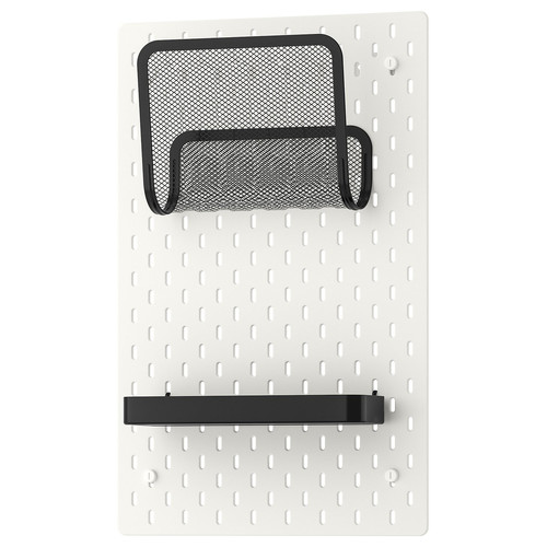 SKÅDIS Pegboard combination, white, 36x56 cm