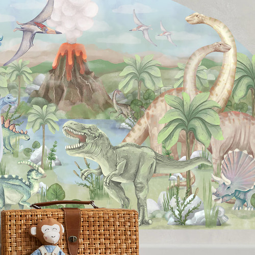 Wall Sticker 160x80cm - World of dinosaurs