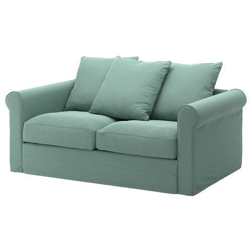 GRÖNLID Cover for 2-seat sofa, Ljungen light green