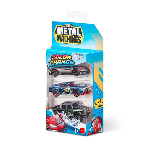 ZURU Metal Machines Color Change Car 3-pack 3+