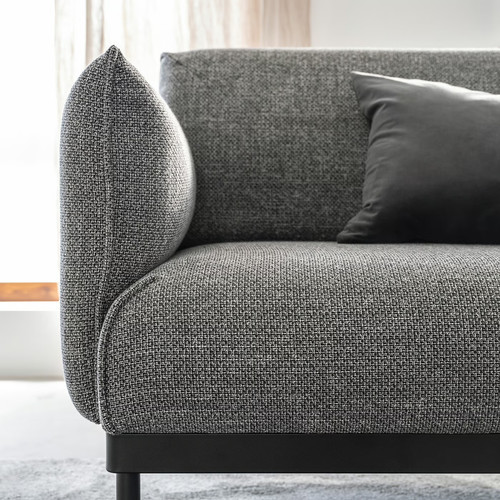 ÄPPLARYD 3-seat sofa, Lejde grey/black, 231x93 cm