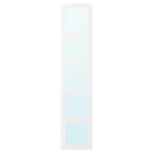 BERGSBO Mirror door, white, 50x229 cm