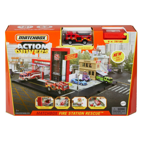 Matchbox® Action Drivers™ Matchbox Fire Station Rescue™ Playset 3+