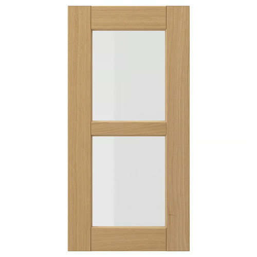 FORSBACKA Glass door, oak, 30x60 cm