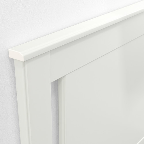 SONGESAND Bed frame with 4 storage boxes, white, Leirsund, 140x200 cm