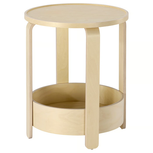 BORGEBY Side table, birch veneer, 46 cm