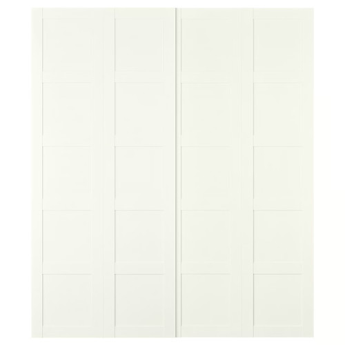 BERGSBO Pair of sliding doors, white, 200x236 cm