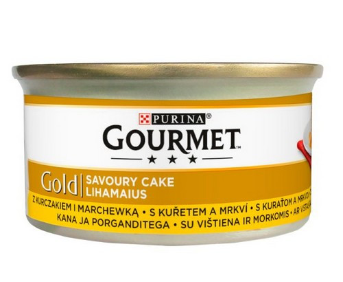 Gourmet Gold Savoury Cake Cat Food Chicken with Carrot 85g