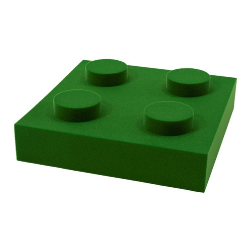 Decorative Wall Panel Building Blocks 250 x 250 x 70 mm, green