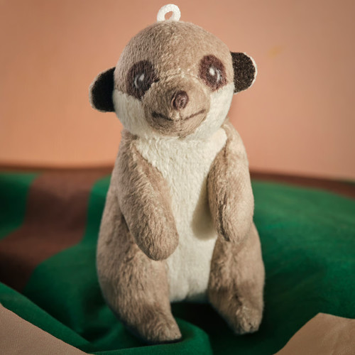 SANDLÖPARE Soft toy, meerkat/mini beige, 8 cm