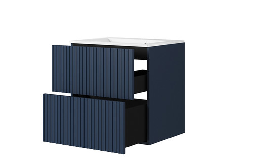 Wall-mounted Wash-basin Cabinet MDF Nicole 60cm, dark blue