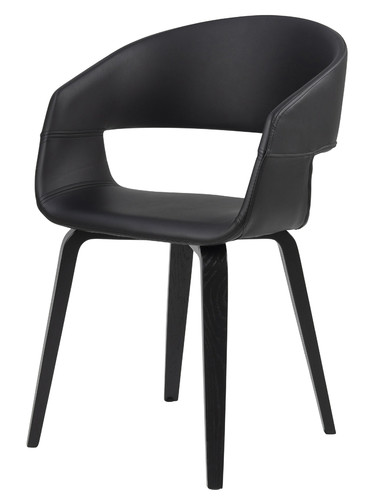 Chair Supernova, faux leather, black