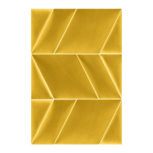 Upholstered Wall Panel Parallelogram Stegu Mollis 15x30cm R, yellow