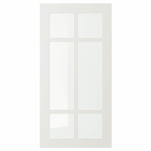 STENSUND Glass door, white, 40x80 cm