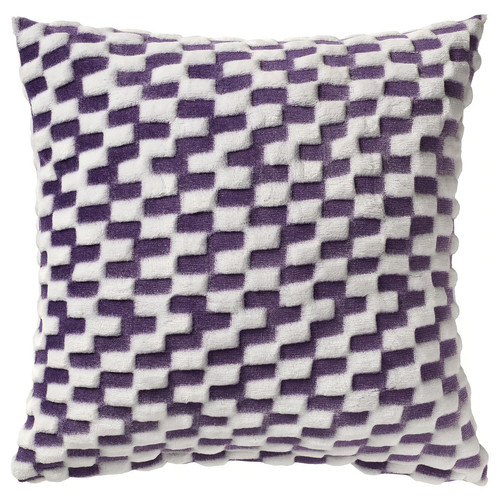 BLÅSKATA Cushion cover, purple/patterned, 50x50 cm