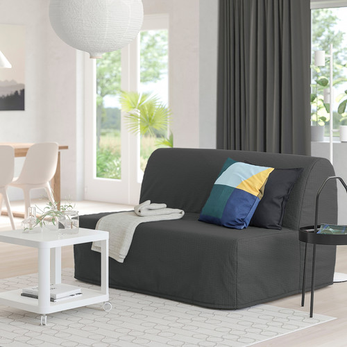 LYCKSELE LÖVÅS 2-seat sofa-bed, Vansbro dark grey