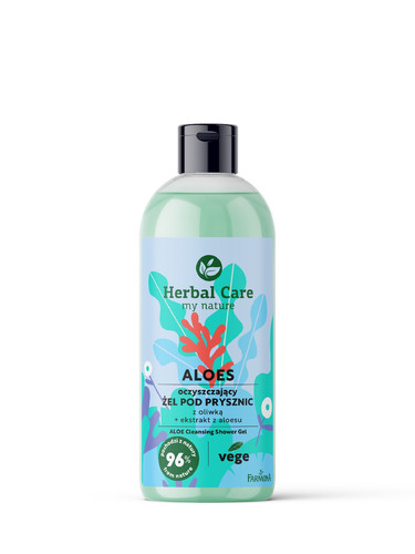 FARMONA Herbal Care Cleansing Shower Gel Olive & Aloe 96% Natural Vegan 500ml