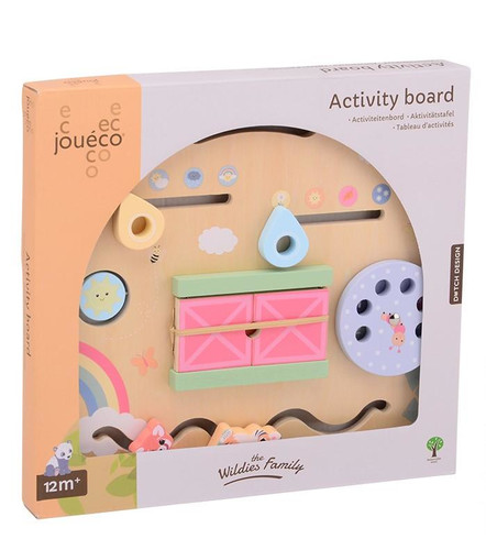 Joueco Wooden Activity Board The Wildies Family 12m+