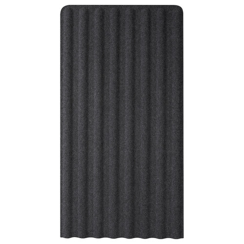 EILIF Screen, freestanding, dark grey, black, 80x150 cm