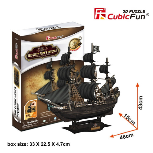 CubicFun 3D Puzzle The Queen Anne's Revenge 155pcs 3+