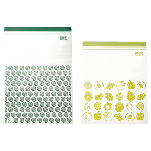 ISTAD Resealable bag, patterned/green