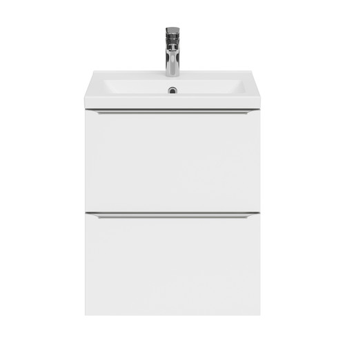 Goodhome Wall-mounted Basin Cabinet Imandra Slim 50cm, white