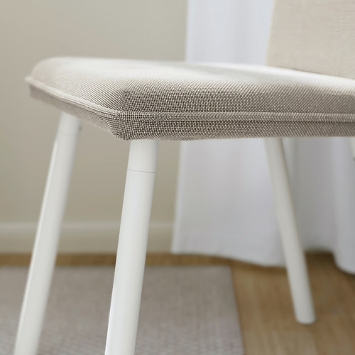 TONSTAD / TONSTAD Table and 2 chairs, off-white/Fridtuna light beige off-white, 80/120x70 cm