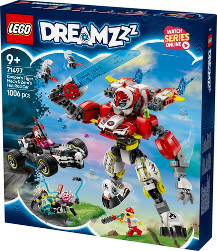 LEGO DREAMZzz Coopers Tiger Mech Zeeros Hot Rod Car 9+