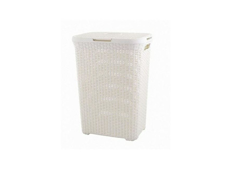 Curver Natural Style 60L Laundry Basket, cream