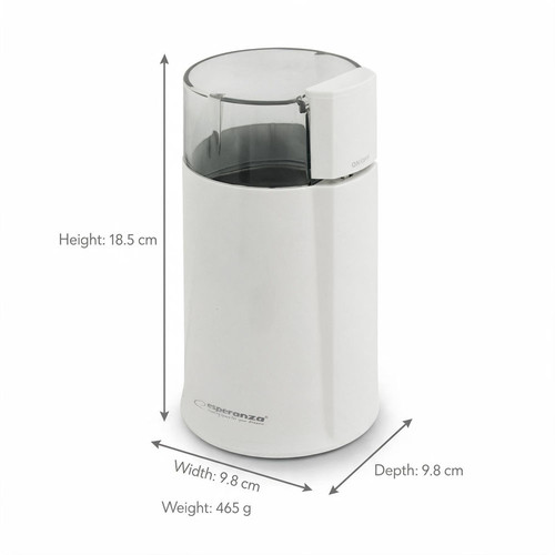 Esperanza Coffee Grinder Espresso EKC01W, white