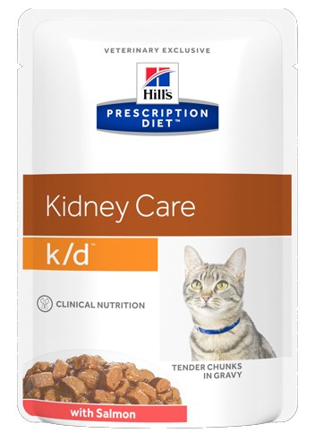 Hill's Prescription Diet k/d Feline with Salmon Kidney Care Cat Wet Food Pouch 85g