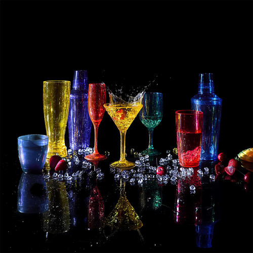 Plastic Beer Glass 720ml, blue