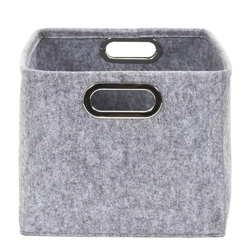 Felt Boxes Set of 2pcs, rectangular, grey