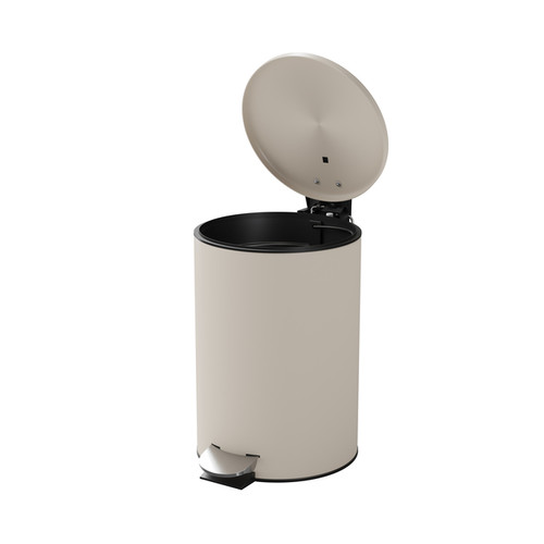 GoodHome Bathroom Waste Bin Koros 3l, soft close, beige