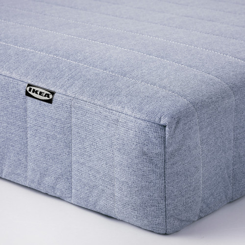 VADSÖ Sprung mattress, firm/light blue, 140x200 cm