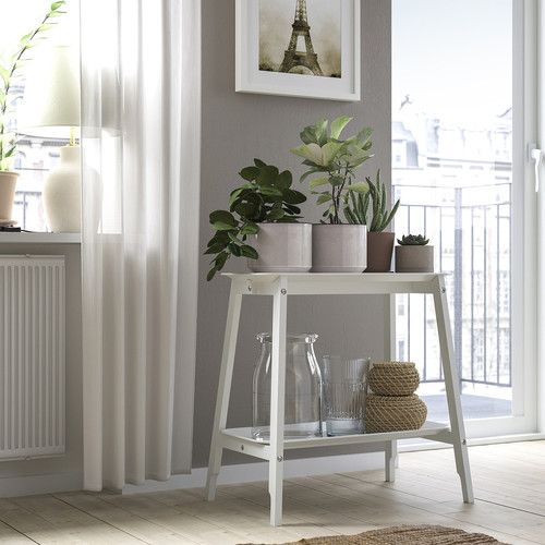 HONUNGSPALM Plant pot, in/outdoor/grey/beige, 15 cm