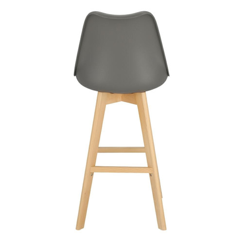 Bar Stool Norden Wood, high, PP, dark grey