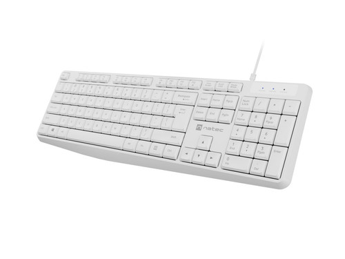 Natec Wired Keyboard Nautilus US Slim, white