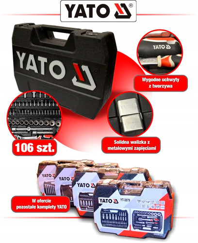 Yato Tool Set 108pcs 1/2" / 1/4"