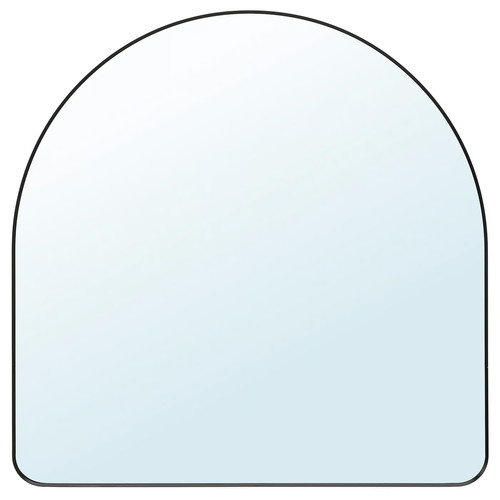 LINDBYN Mirror, black, 80x80 cm
