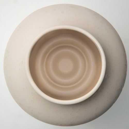BLODBJÖRK Vase, beige, 16 cm