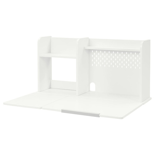 BERGLÄRKA Desk top and shelf, white, 100x70 cm