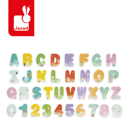 Janod Bath Time Letters and Numbers 36pcs 2+