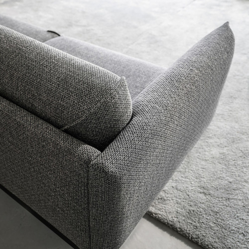 ÄPPLARYD 3-seat sofa with chaise longue, Lejde grey/black