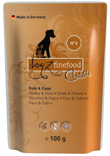 Dogz Finefood N.08 Turkey & Goat Wet Food 100g