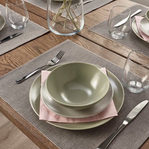 SVARTSENAP Place mat, grey, 35x45 cm