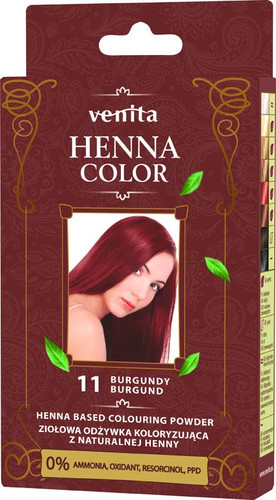 VENITA Henna Color Coloring Powder Conditioner - 11 Burgundy
