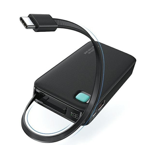 USAMS Power Bank Powerbank 10000mAh 20W Retractable USB-C Cable