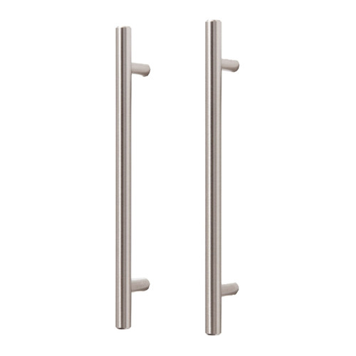 GoodHome T-bar Cabinet Handle Annatto 220 mm, silver, 2 pack